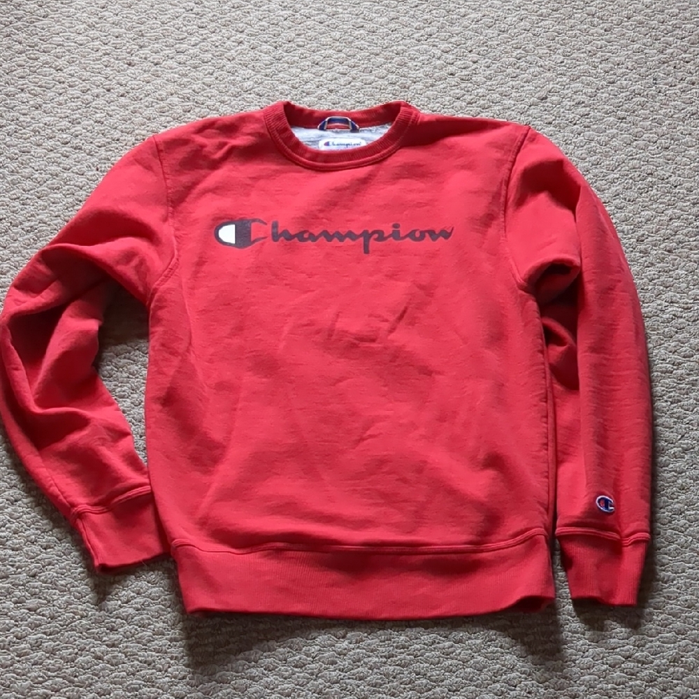 Champion Men's Bold Red Crewneck Sweater